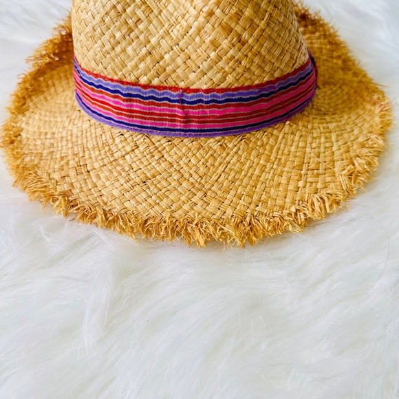 EPK Kids Straw Hat Fringe Brim with Colorful Band Size S - Picture 2 of 9
